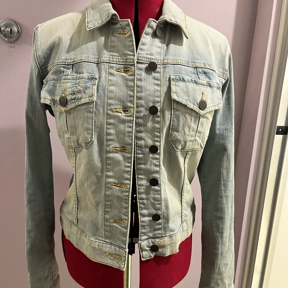 Lot of 2 Kut from the Kloth Black and Blue Jean Jackets - Picture 2 of 7